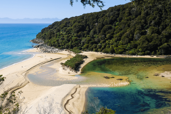 Traumhafte Küstenpfade im Abel Tasman Nationalpark, Neuseeland