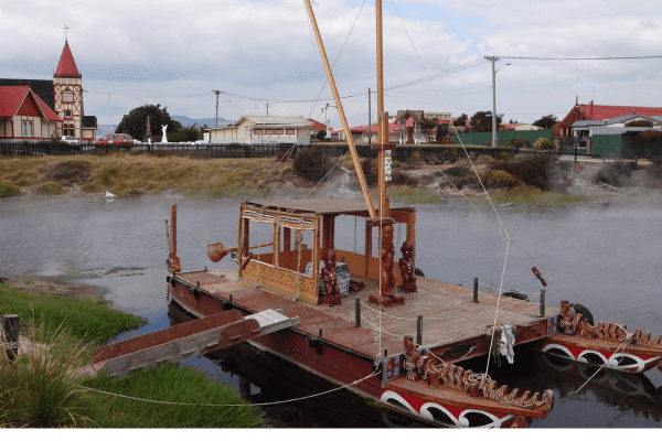 Boot in Rotorua, Neuseeland
