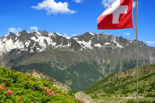 Landschaft der Schweizer Alpen